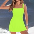 thumbnail image 2 of Jinhomg Maillots de Bain de Vacances pour Femmes Tankini Modeste Maillots de Bain Légers Confortables Bretelles Spaghetti Encolure Carrée Robe de Bain Maillot Dermoprotecteur Tenue de Plage Rabais de 90 % Liquidation Jaune G, 2 of 10