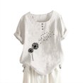 thumbnail image 1 of Birdeem Fashion Woman Rounk Neck Short Sleeve Blouse T-Shirt Printing Loose Tops, 1 of 1