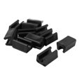 thumbnail image 1 of Unique Bargains Furniture Feet Plastic Rectangle Shaped Non-Slip Chair Legs Tip Black 12pcs, 1 of 5