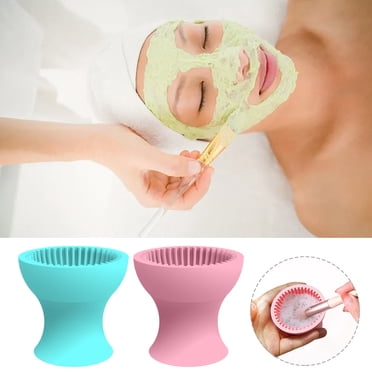 mtvxesu Brush Cleaner Mat Easy Hold Makeup Cleaning Brush Bowl Portable Cosmetic Brush Cleaners Tools For All Size Beauty Make Up Brushes Sale