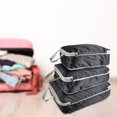thumbnail image 4 of Compression Luggage Organizer Wear Resistant Expandable Toiletry Bags Waterproof Black, 4 of 8