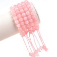 thumbnail image 2 of Natural Healing Power Gemstone Crystal Beads Unisex Adjustable Macrame Bracelets 8mm,Rose Pink, 2 of 4
