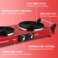 thumbnail image 4 of Techwood 1800W Double Burner Electric Hot Plate | Portable Induction Cooktop with Adjustable Temperature, Stay-Cool Handles & 7.5” Heating Surface, 4 of 7