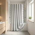 thumbnail image 4 of Grand Rideau de Douche en Polyester Imperméable avec Oeillets Inoxydables, 70,87 X 78 Pouces, Couleurs Multiples, Facile à Installer et à Nettoyer, 4 of 6