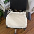 thumbnail image 3 of Cushion Pad, Linen Fabric, Breathable Mesh Design, Ergonomic Support, for Office/computer, Seating Comfort, Durable Woven Material, Home Office Decor, Desk Chair Cover, Travel Friendly Pad Hzhnb, 3 of 6