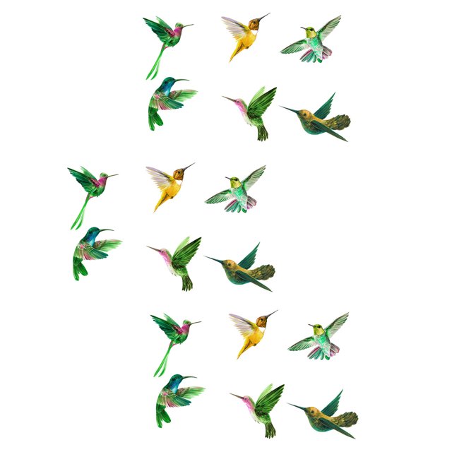 EGNMCR Wall Stickers, Cute Stickers Hummingbird Bird Sticker Room Living Room Window Decoration Wall Sticker graffiti paper