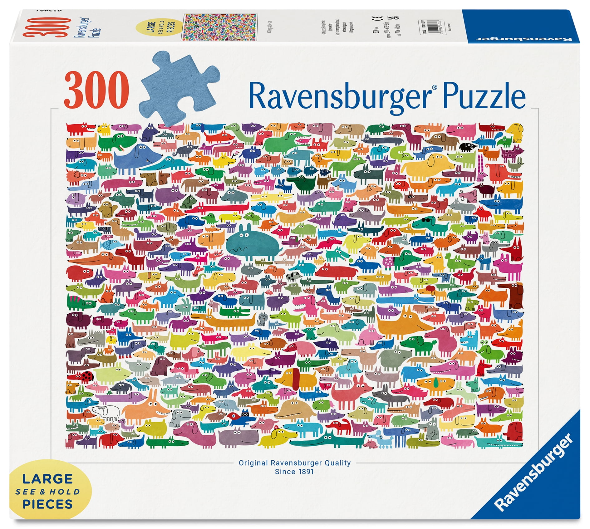 Ravensburger 300-Piece 387 Dogs & One Cat Jigsaw Puzzle