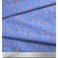 thumbnail image 3 of Soimoi Blue Poly Georgette Fabric Text & Butterfly Print Sewing Fabric Yard 42 Inch Wide, 3 of 5