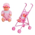 thumbnail image 3 of Jouet de Jeu d'Imitation pour Poupée Bébé, Poupée Bébé avec Ensemble de Chariot, Poussette pour Poupée Bébé, Jouet de Jeu d'Imitation pour Enfants, 3 of 7