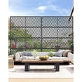 thumbnail image 4 of Eastvita 72in×47in Freestanding Metal Privacy Screen Heavy - Duty/Rust - Resistant/Weatherproof Design for Outdoor Patio, 4 of 6