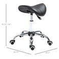 thumbnail image 3 of HOMCOM Tabouret de Salon Hydraulique à Roulettes à Hauteur Réglable Chaise Selle Pivotante, 3 of 10