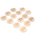 thumbnail image 3 of 14Pcs Wood Discs Premium Natural Wood Glossy Surface Poisonless Antiallergic Wide Application Wood Rounds, 3 of 14