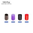 thumbnail image 3 of Unique Bargains 100pcs Rubber End Caps 16mm ID Vinyl Round Tube Bolt Cap Cover Screw Thread Protector Black, Red, Brown, Purple, 3 of 5