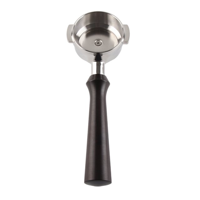 58mm Coffee Portafilter Stainless Steel Wood Handle, Single Spout Observes Columns, Precise Filter Screen, Detachable Design, Suitable for Commercial Machine