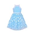 thumbnail image 1 of Robe Fille Bleue Papillon Dimensionnel Robe Licou Fête 7 Ans, 1 of 7