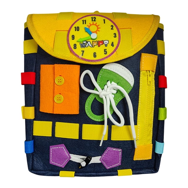 Meitianfacai Early Childhood Education Bag Educational Activity Learning Board Toy Busy Board Backpack