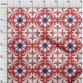 thumbnail image 3 of oneOone Viscose Chiffon Red Fabric Asian Block Floral Sewing Craft Projects Fabric Prints By Yard 42 Inch Wide, 3 of 4
