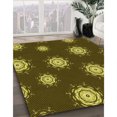 thumbnail image 3 of Ahgly Tapis Rectangulaire Lavable en Machine Intérieur Transitionnel Marron, 2 Pieds x 4 Pieds, 3 of 7