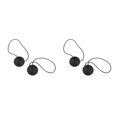 thumbnail image 2 of yingyy 1/2/3/5 2 Pieces Curtain Tieback Round Polyester Replacement Simple Style Household Kitchen Sunshade Drape Fixing Fastener Black 2PCS, 2 of 6