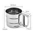 thumbnail image 2 of Double Layers Sieve Stainless Steel Hand-held Flour Sifter for Baking Strainer sifters for cooking, 2 of 5