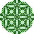 thumbnail image 1 of Ahgly Company Tapis Rond Lavable en Machine Intérieur Transitionnel Vert Forêt, 4 Pieds Rond, 1 of 7