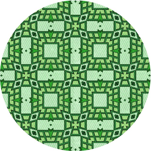 Ahgly Company Tapis Rond Lavable en Machine Intérieur Transitionnel Vert Forêt, 4 Pieds Rond