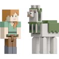 thumbnail image 2 of Minecraft Alex & Llama Action Figures & Accessories 2-Pack, 3.25-in Scale Toy Set, 2 of 6