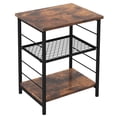thumbnail image 1 of Gymax 3-Tier Side Table Industrial End Table w/ Adjustable Height Metal Mesh Shelf, 1 of 9