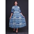 thumbnail image 2 of Bimba Robe Chemise Décontractée pour Femmes Shibori Imprimée Fête Mi-Mollet Évasée - X-Grand, 2 of 5