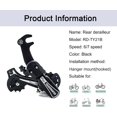 thumbnail image 2 of GFDYREE Bicycle Rear Derailleur Tourney RD-TY21B 6/7 Speed for MTB Bike Direct Mount/Hanger Mount, 2 of 5