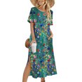 thumbnail image 1 of Ovzne Robes pour Femmes Robe de Plage Femme Couleur Unie Ample Décontractée Mode Robe à Manches Longues Robe à Col à Manches Longues pour Femmes Robe pour Femmes à Manches Longues Imprimée Liquidation, 1 of 6