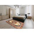 thumbnail image 4 of Ahgly Company Indoor Rectangle Abstract Brown Red Abstract Area Rugs, 2' x 4', 4 of 6