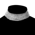 thumbnail image 2 of Choker Crystal Rhinestone Necklace Choker Costume Jewelry for Women -, 2 of 8