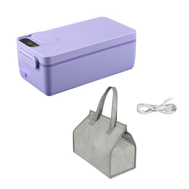 GROWTH TANK Electric Lunch Heater Lunch Box Heated Lunch Box for Adults for Work Office Car violet