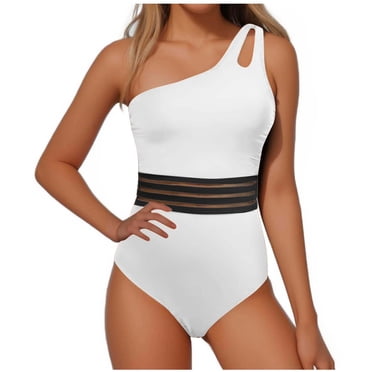 Pisexur Swimwear for Women Stylish and Elegant Swim Wear Women's Sexy One Piece Bathing Suits One Shoulder Swimsuits Slimming Swimwear
