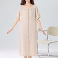 thumbnail image 4 of FAIWAD Robe de Nuit pour Femmes Décontractée Ample à Boutons Manches Courtes Robe de Pyjama Été Douce Robes Maxi, 4 of 8