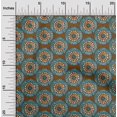 thumbnail image 2 of oneOone Tissu Popeline de Coton Brun Rouille Mandala Asiatique Tissu Imprimé au Mètre 56 Pouces de Large, 2 of 4