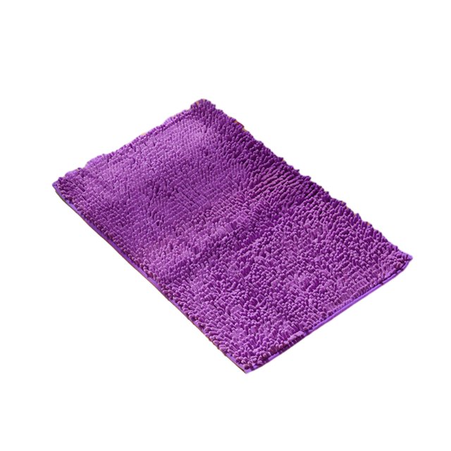 Youkk Polyester Chenille Bath Mat - Strong Water Absorption Exquisite Crafted Soft Texture No Shedding Vibrant Purple 40cm*60cm 1Set