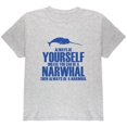 thumbnail image 1 of T-shirt Jeunesse Narwhal « Always Be Yourself », 1 of 1