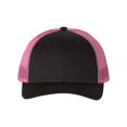 thumbnail image 1 of Richardson Low Pro Trucker Cap, M-L, Black-Neon Pink, 1 of 3