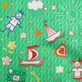 thumbnail image 1 of oneOone Velvet Sea Green Fabric Kids Sewing Craft Projects Fabric Prints By Yard 58 Inch Wide, 1 of 4