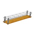 thumbnail image 3 of Rongfmy Glass Cup Rack Acrylic Glasses Cup Serving Tray Freestanding Heavy Base 6Hole Aureate Unbent, 3 of 9