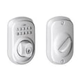 thumbnail image 1 of Schlage Satin Chrome Electronic Keyless Entry Deadbolt Keypad with Plymouth Trim Rated AAA, 1 of 1
