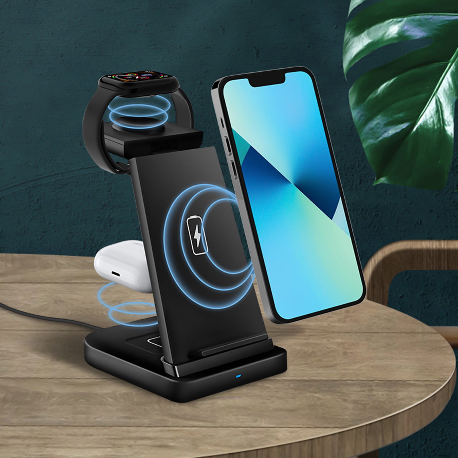TIMIFIS Wireless Charging Station 3 In 1 Charging Station For Multiple Devices 15W Wireless Charger Stand IOS & Android -