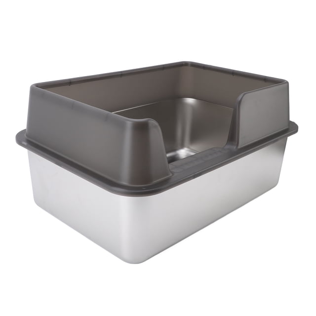 Cat Litter Box with High Enclosed Side,Stainless Steel Litter Box Stainless Steel Litter Box Enclosed Stainless Steel Large Cat Litter Box XL Litter Box for Multiple Cats