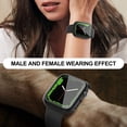 thumbnail image 3 of KOMI 2-Pack for Apple Watch 44mm Screen Protector Case,for iWatch Series 8/7/6/5/4/Series SE/SE 2 44mm Protection Cover All-Around Tempered Glass Screen Protector Case Ultra-Thin - Black, 3 of 5