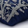 thumbnail image 2 of Housse de Coussin Bleu Marine, Housse de Coussin Thème Floral Fleur de Magnolia, Housse de Coussin 18x18 Pouces (45x45 cm), Housse de Coussin Carrée en Coton et Lin pour Canapé, Floral - Magnolia Argenté, 2 of 3