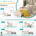 thumbnail image 4 of AECOJOY Fauteuil-Lit Convertible 3-en-1 de 31,5 Pouces et Canapé-Lit Futon avec Dossier Réglable et 2 Oreillers - Beige, 4 of 8