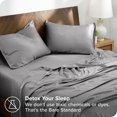 thumbnail image 4 of Bare Home TENCEL™ Sheet Set - Lyocell derived from Eucalyptus - Twin, Light Gray, 4 of 7