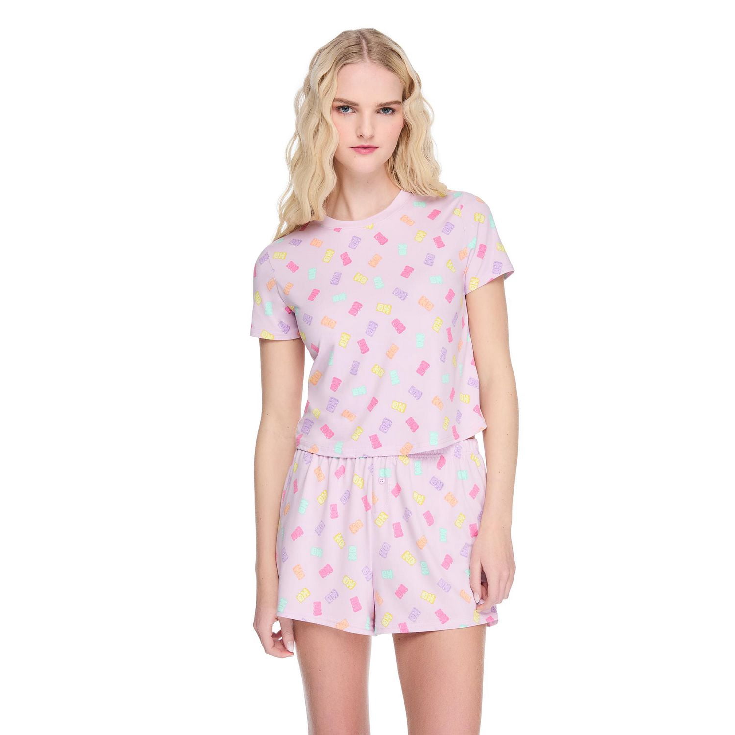 Pyjama 2 pièces avec short No Boundaries pour femmes